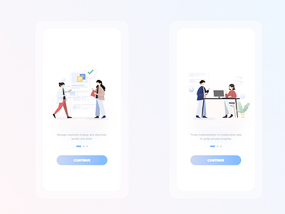 Guide page - Target management app design illustration ui ux