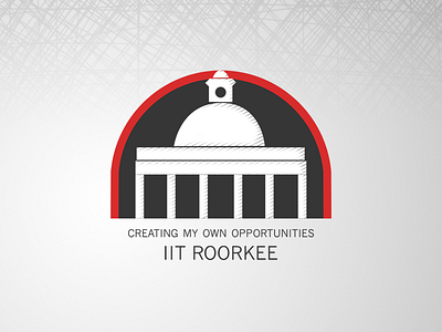 My College building graphic iit invite logo main roorkee uiux valentine