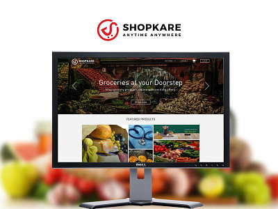 Shopkare: E-Commerce Website ecommerce etc groceries india landing page logo shopkare website
