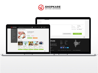 Shopkare Website UI/UX ecommerce groceries india invite logo mockup page practice project shopkare website