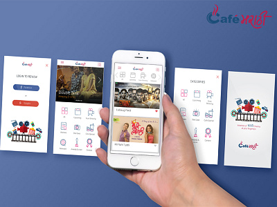 Cafe Marathi App app blogging cafe code ios material mobile movie project reviews uiux wip