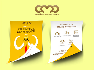 Re-branding Creative Mammoth: 2 years branding brochure corporate creative flat flyer graphic illustration logo office paint pamphlet