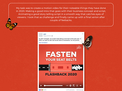 Year End Flash Back Motion Graphics Video animation creative design facebook ad facebook ads facebook banner gif instagram post motion design motiongraphics social media design