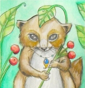 Tiny Woodland Creature creature drawing illustration watercolor whimsical