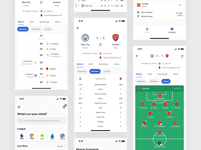 Livesoccer - Football Live Score Mobile App ⚽ app branding clean design football friendly graphic design live livescore minimalist mobile score sport typography ui user ux