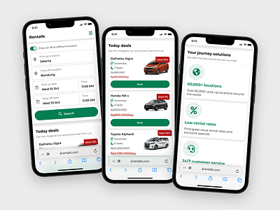 Rentalls - Car Rental Website Page Mobile Screen🚗