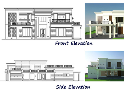 elevational details 3d model architecture autocad design designing elevations environment material