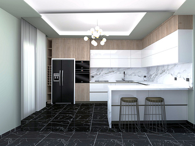 Kitchen interior details 3d model architecture autocad design designing elevations environment interior material