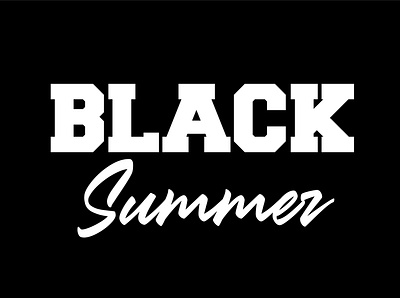 Black Summer Logo graphic design illustration logo design minimalist logo vector