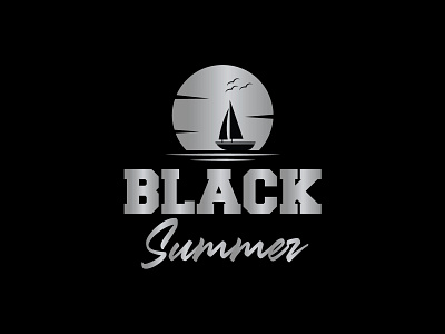 Black Summer Logo graphic design illustration logo design minimalist logo vector