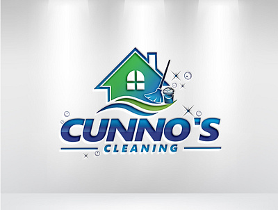 Home Cleaning Company Logo graphic design logo logo design