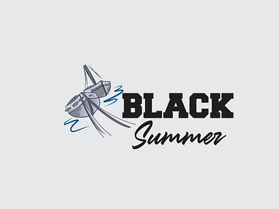 Black Summer graphic design illustration lettering logo logo design minimalist logo