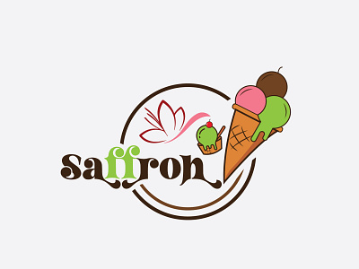 Ice Cream Logo graphic design illustration logo design minimalist logo