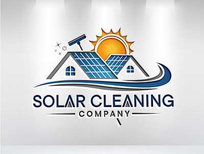 Solar Cleaning Conpany branding graphic design illustration logo design minimalist logo