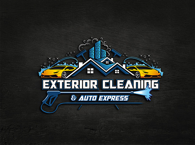 Cleaning and Auto Detailing Company Logo automobile branddesign branding business card cleaning company graphic design illustration lettering logo logo design minimalist logo motion graphics pressurewashinglogo typography ui ux vector washing logo