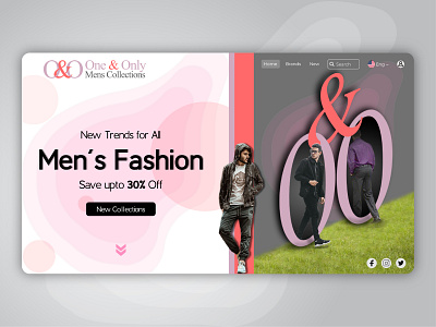 One & Only Men's Collections concept graphics design visual design web design