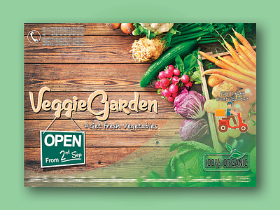 Veggie Garden adobe illustrator adobe photoshop advertising flyer poster
