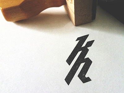 Kristian Hay Monogram Final branding identity kristian hay logo mark monogram personal rubber stamp type typography vancouver