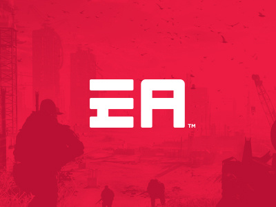 EA Games Rebrand arts brand ea electronic games icon identity logo mark rebrand red type