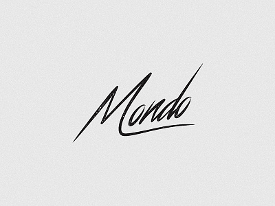 Mondo branding identity lettering logo mondo typography