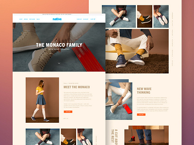 The Monaco Collection design native shoes sneakers ui ux vancouver web