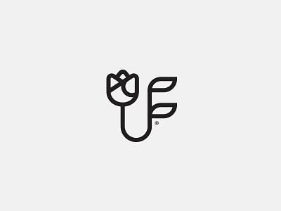 UF Monogram crest floral flower icon identity leafs leaves logo mark monogram plant vancouver