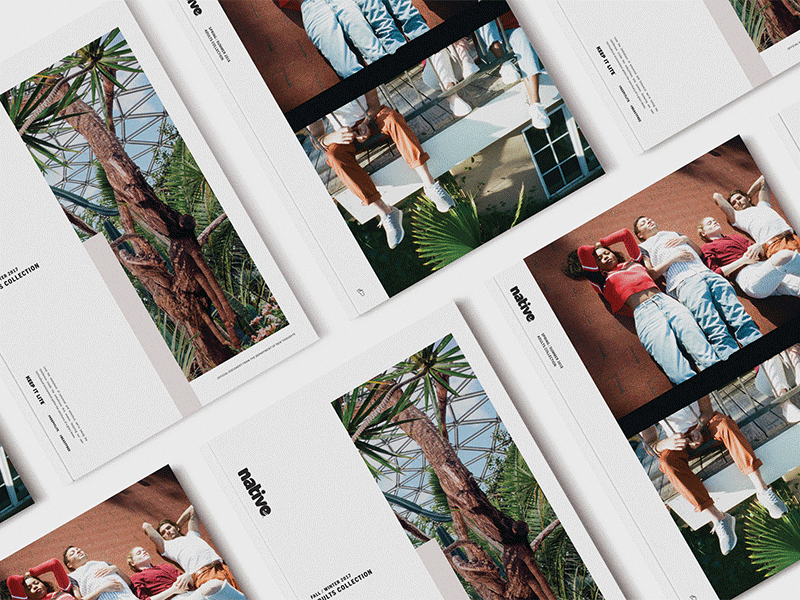 Native Shoes - FW17 / SP18 Catalogues catalogue editorial layout native print shoes vancouver