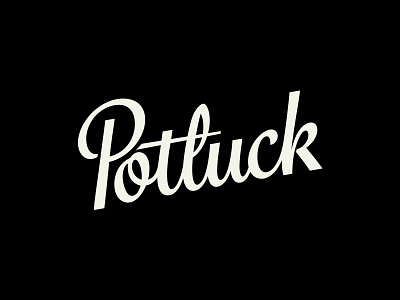Potluck Wordmark art direction branding cannabis icon identity lettering logo mark type typography vancouver wordmark