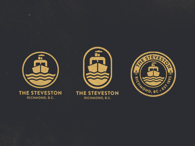 The Steveston - Brand Marks boat brand branding cafe fishing illustration logo mark type village water