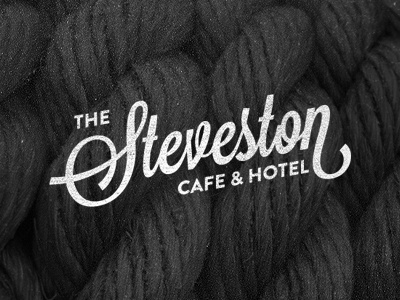 The Steveston - Wordmark cafe hotel nautical retro script steveston texture typography vancouver vintage