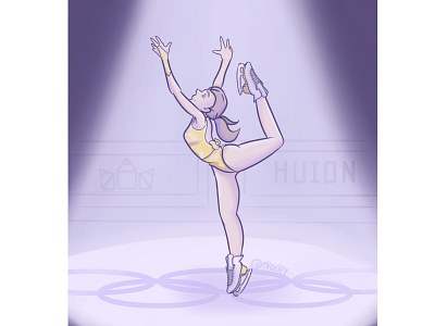 Ilustración de patinaje artístico