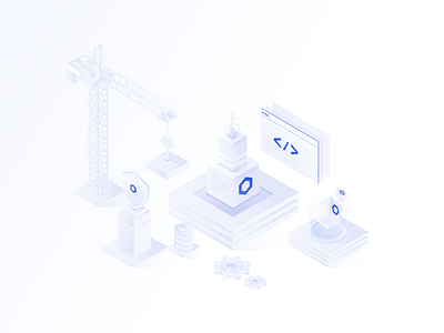 Developer Resources api blockchain branding build building data developer tools developers illustration isometric middleware security smart contracts stacks tech technology tools visual design