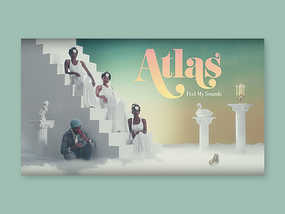 Atlas album art direction brand marketing branding lockups logos music retro typography