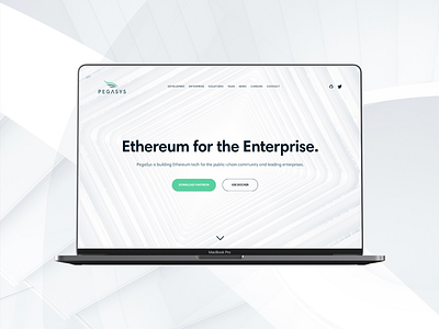 pegasys.tech blockchain business enterprise ethereum fintech web design