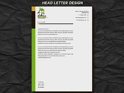 HEAD LETTER DESIGN