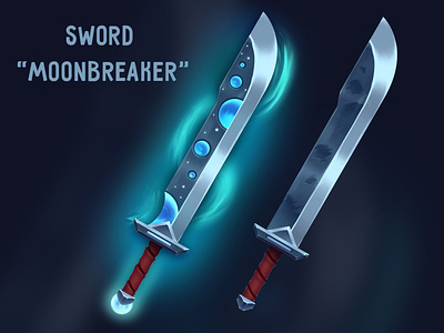 Fantasy prop sword design game graphic design icon illustration ui