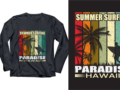 Summer Surfing T-shirt Design