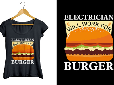 Burger T-shirt Design burger burger t shirt design food print trendy design