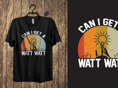 Watt T-shirt Design lightbulb watt watt t shirt design