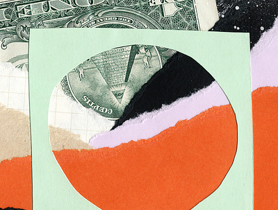 Collage Illustration collage money paper