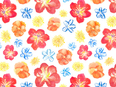 Seamless Floral Pattern digitized floral flowers hand made pattern repeating seamless spring
