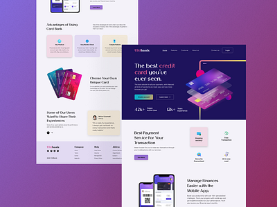 Finance Landing Page bank card design finance financial landing page ui web design website