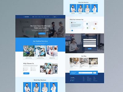 Medical Service Landing Page clinic creative doctor health health care hospital landing page medical medicine ui uxui web website