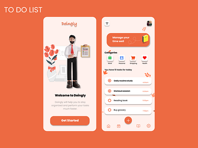 TO DO LIST APP 3d android animation app branding design figma graphic design illustration ios iphone logo motion graphics ui ux vector website