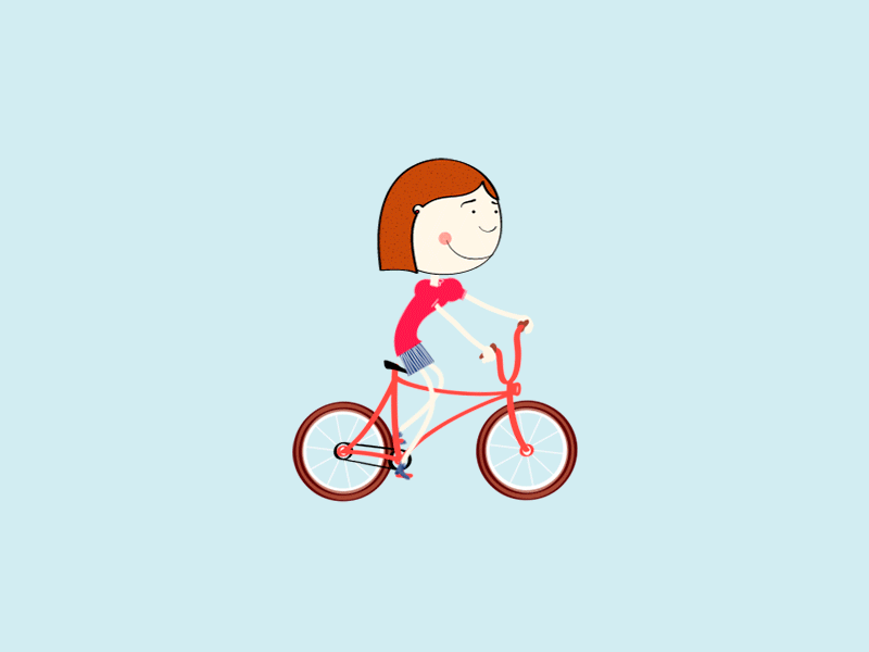 Bicycle animation ae after effects animation bicycle cycle gif girl ride
