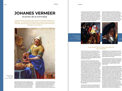 PUBLICACIÓN JOHANNES VERMEER. design editorial graphic design typography