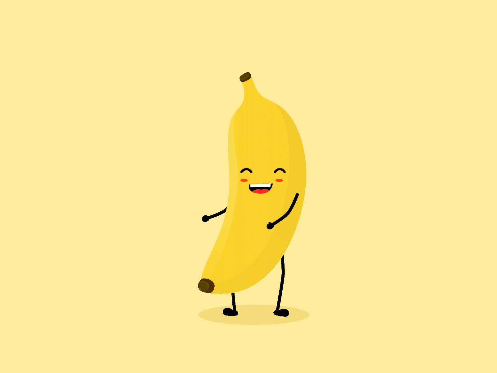 Banana Animation animation banana character dance gif illustration motion graphics yellow
