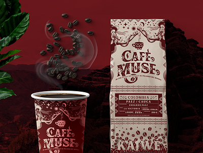 PACKAGING FOR THE BRAND @CAFEMUSE COLOMBIA branding graphic design logo packaging