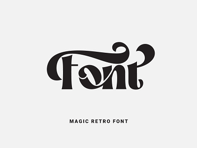 Magic Retro Font design font font design fonts fontself illustration logo retro script serif type typeface typography