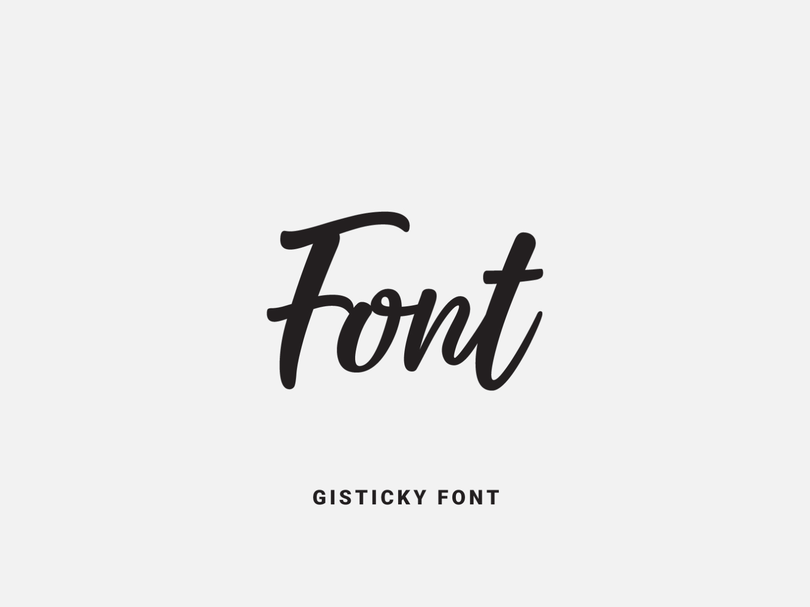 Gisticky Font by Victor on Dribbble